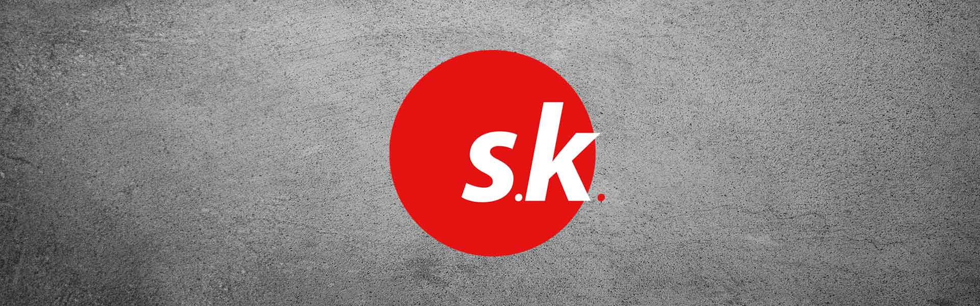 Sk Logo auf grauem Hintergrund