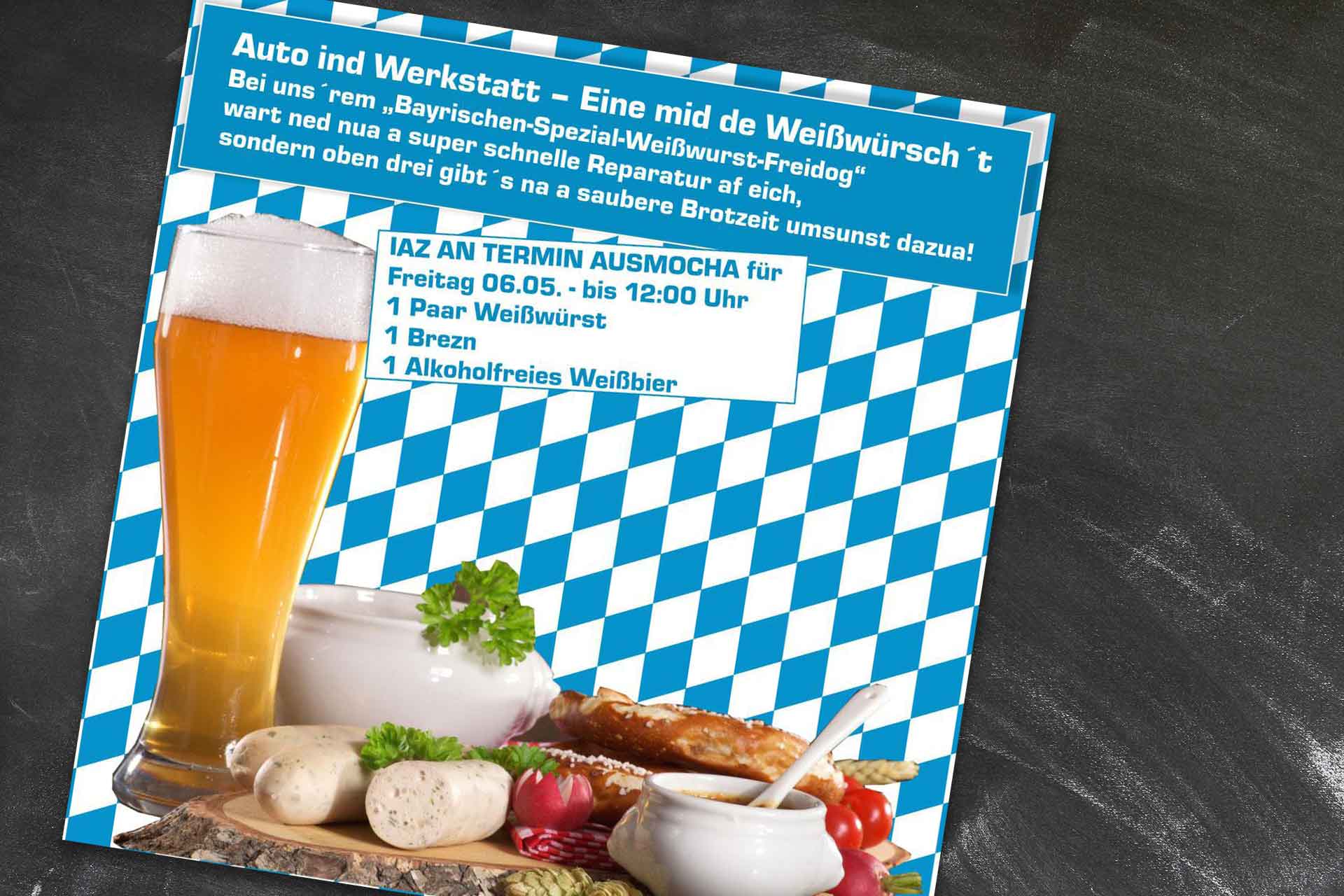 Werkstatttermin mit Weißwurstfrühstück